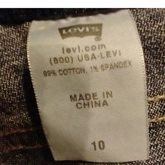 Levis 545 Capri Jeans Size 10 Dark Wash Denim Stretch Pockets Mid Rise - Picture 3 of 5